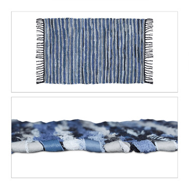 Relaxdays Patchwork Rug, 60x100 cm