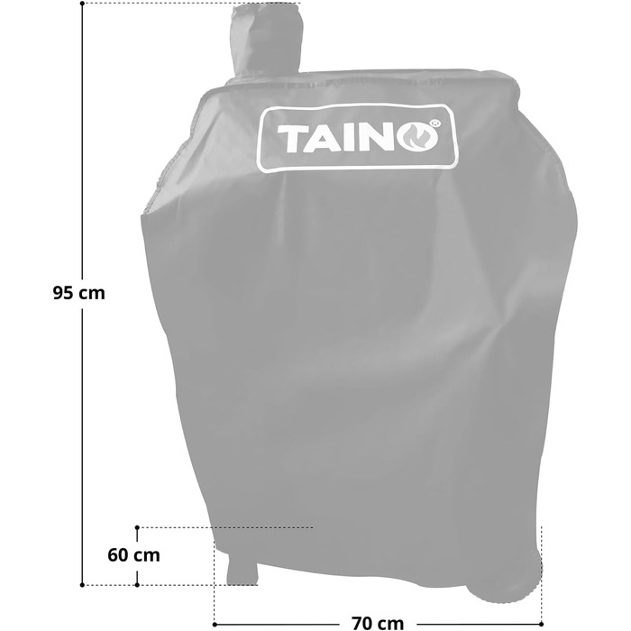 Гриль-вагон TAINO HERO Set Smoker, комбінований: вугілля, газ, з кришкою та чохлом