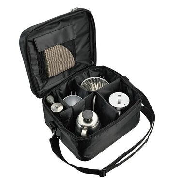 Кавомолка Hario V60 O-VMM-1-HSV з металу, 17 г, срібна, Made in Japan (з сумкою для перенесення)