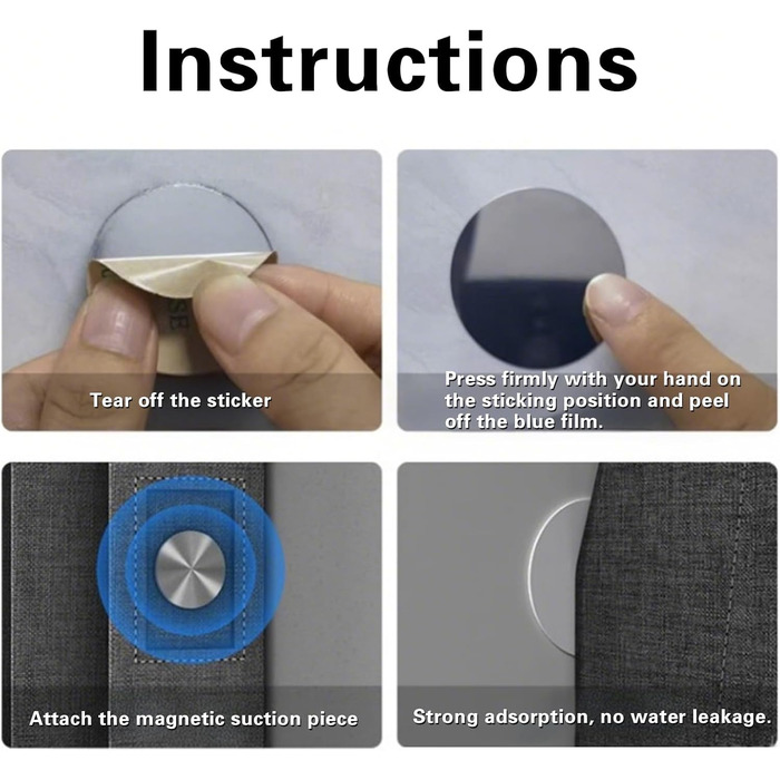 Штора для ванної кімнати анти-грибок водонепроникна магнітна з гачками, текстильна, 180x200 см, сіра