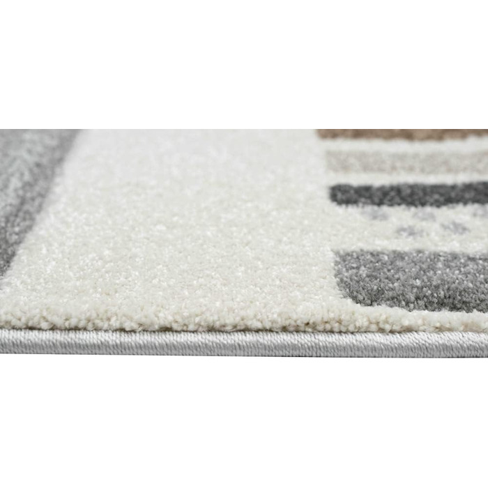 Dreamy Rug Children's Room Rug Play Rug Rainbow Dots Hearts Beige Gray Cream Size 160x230 cm