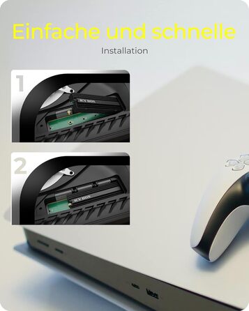 Охолоджувач для M.2 SSD ICY BOX, 10 мм, з алюмінію, 3x термопад, чорний (2280, без вентилятора)