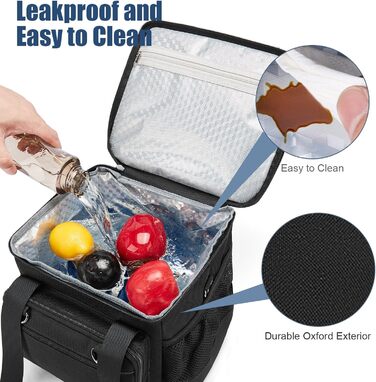 Тактична ланч-торбинка HSHRISH: велика, ізольована, водонепроникна, 15L, чорний камуфляж