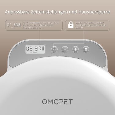 Автоматичний дозатор корму для котів та собак, 8oz*4 порції, з таймером, акумуляторний, з блокуванням, 2 охолоджувальні акумулятори