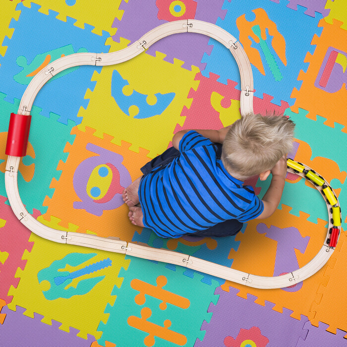 Relaxdays Puzzle Mat Robot Parts