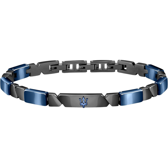 Чоловічий браслет Maserati JEWELS з нержавіючої сталі, кераміки, сіро-блакитної PVD обробки - JM221ATZ01