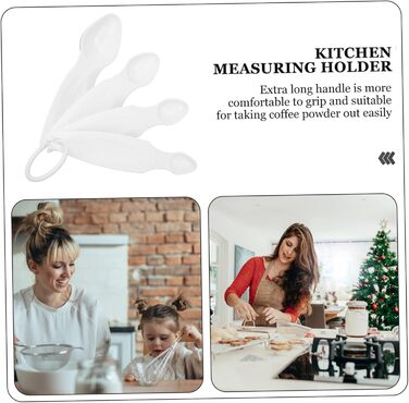 8-Piece Measuring Spoon Set for the Blind, Stainless Steel Set, Coffee Measuring Cups, Plastic Gauge, Teaspoon Set, Reusable Measuring Spoons, Plastic Measuring Spoon Set, Portable Baking Accessories