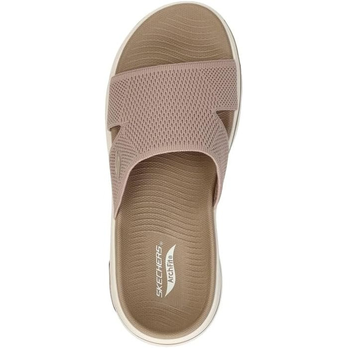 Сандалі Skechers Go Walk Arch Fit 2.0 жіночі бежеві 40 EU - комфортні повсякденні босоніжки