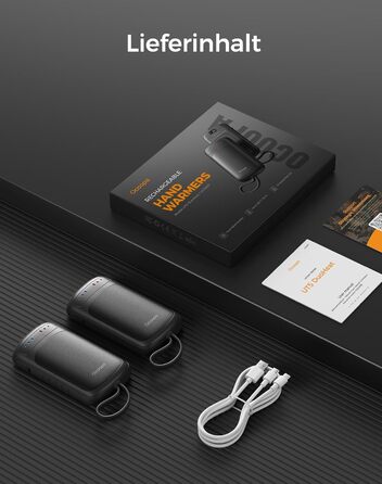 Електричний грієчка OCOOPA DuoHeat: 8 годин роботи, 67г, для кемпінгу, полювання, подарунок чоловікам