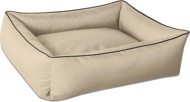 Ліжко для собак BedDog MAX, XXL, бежеве, 120 x 85 x 23 см, знімний та пральний чохол, для великих собак, колір пісок