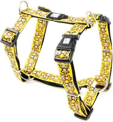 Нашийник для собак Max & Molly H-подібної форми, Ultrabequemes Geschirr Hund з неопрену для середніх собак, Monkey Maniac/M, з м'якою підкладкою, безпечний та ультралегкий – комфорт для вашого вірного друга