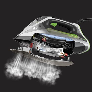 Праска з парогенератором Solac CVG9512 Intelligent Evolution Sensor, 2800 Вт, сірий колір, з технологією сенсорів, видаляє віруси та бактерії, ECO та Turbo режими