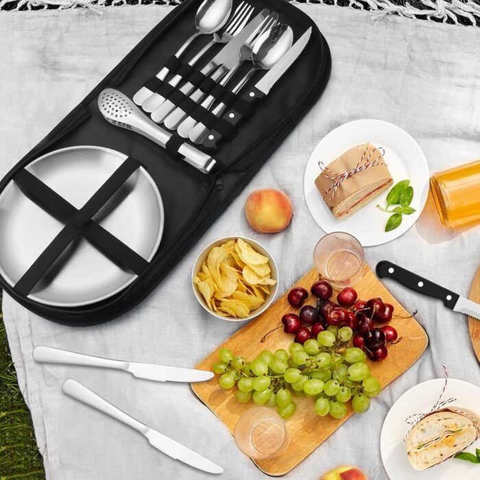 Набір посуду для кемпінгу Penobon на 2 особи, 10 шт. Нержавіюча сталь, для кемпінгу, пікніка, подорожей