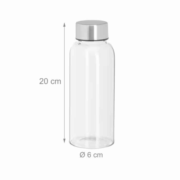 Relaxdays Glass Water Bottle with Sleeve