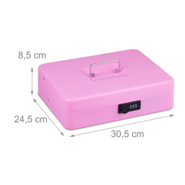Relaxdays Cash Box with Number Combination