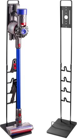 RICOO Vacuum Cleaner Stand Charging Station for Dyson - Compatible with Dyson Cordless Handheld Vacuums V6 V7 V8 V10 V11 - Vacuum Cleaner Holder SH502, 29x22x127 cm, Black Vacuum Cleaner Stand Sh502