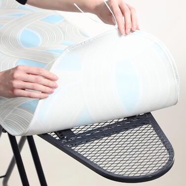 Кришка для прасувальної дошки KADAX з шнурком, практична кришка для прасування, кришка для прасувального столу для парових прасок, регульована замінна кришка для прасувального столу (хвилі S)