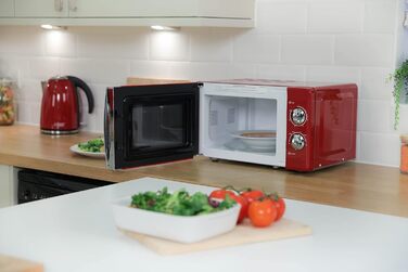 Мікрохвильова піч Russell Hobbs RHMM701R, 17 л, 700 Вт, червона