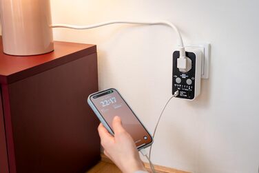 Брененштуль Розподільник розеток Ecolor 4-фазовий з USB (білий/чорний) з вимикачем та кабелем 1.5м, 2 USB-роз'єми (A+C), 1 розетка з заземленням