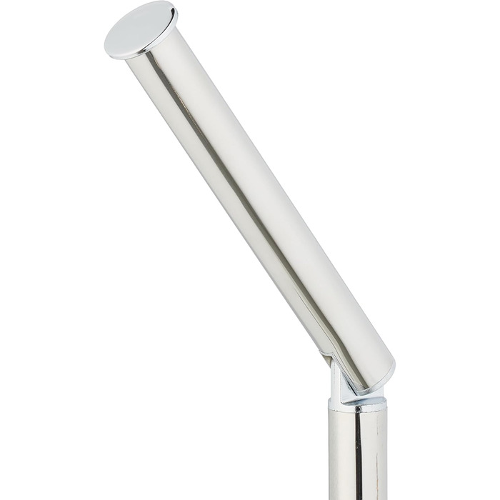 Набір для туалету Relaxdays, нержавіюча сталь, 68 x 22 см, підлоговий тримач для туалетного паперу, щітка для туалету з підставкою, срібний