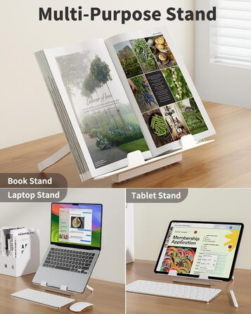 SAIJI Розкладний столик для ноутбука та планшета XXL з ящиком та підставкою для книг/телефону (65 x 49 x 30 см, Тік)