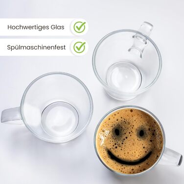 Набір еспресо-чашок KONZEPT, 80 мл, 6 шт. з ручкою