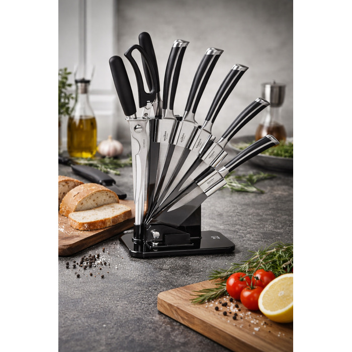 Набір кухонних ножів Hoffner, 5 предметів у підставці