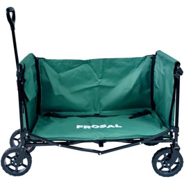 FROSAL Візок для собак Bruno, зелений, складний | Транспортний візок для тварин з легким доступом