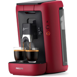 Philips Senseo Maestro Coffee Pad Machine with Coffee Strength Selection and Memory Function, 1.2 Liter Water Tank, Eco Product, Color: Red (CSA260/90)