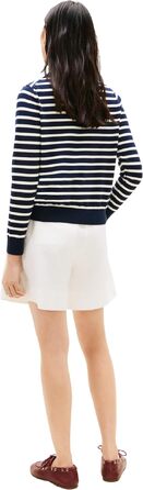 Кардиган жіночий Tommy Hilfiger Jersey Fine з ґудзиками, темно-синій (Dark Night Navy/Ivory Petal Stp), розмір S