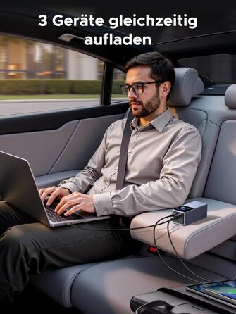 Powerbank UGREEN Nexode 20000mAh 130W з USB-C PD 3.0, цифровим дисплеєм, сумісний з iPhone, Galaxy, MacBook, Dell