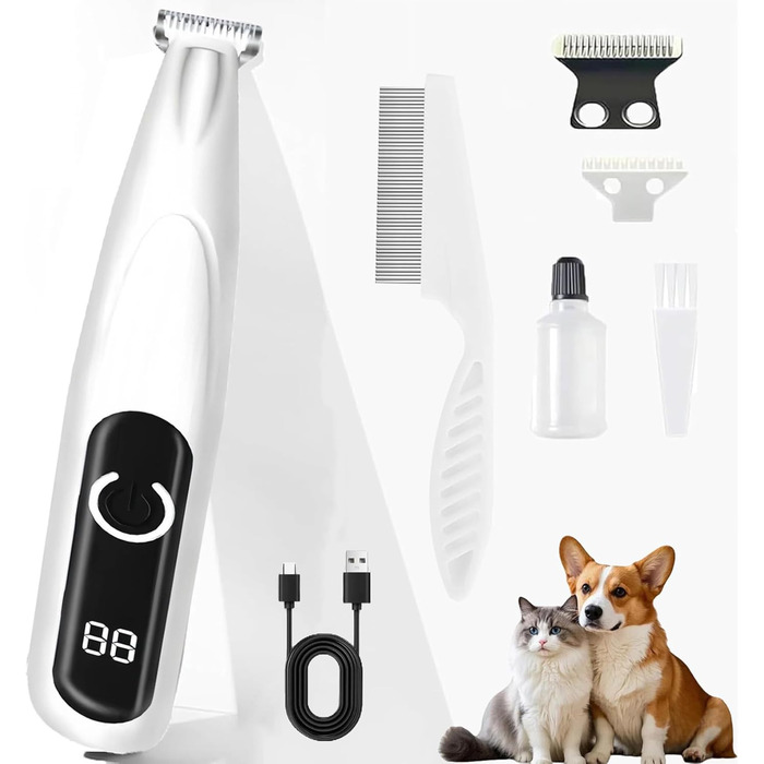 Триммер для собак Pw Trim Pro: тиха, водонепроникна модель для догляду за лапами, очима, вухами та обличчям