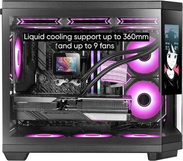 Ігровий корпус для ПК Mars Gaming MC-U3 ATX XL, 3 ARGB вентилятори 120мм, загартоване скло, чорний (MicroATX / Mini-ITX)