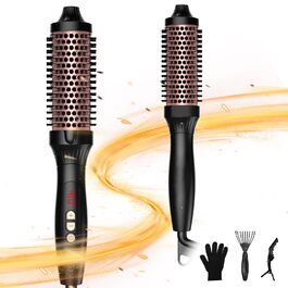 UKLISS Стайлер для волосся 6 в 1 Air Styler Set - Професійний стайлер з насадками: фен-щітка, керлер, щітка з гарячим повітрям, фен-щітка, фен, випрямляч | для створення локонів, об'єму, випрямлення та сушіння (Перламутровий) (Елегантний рожевий)