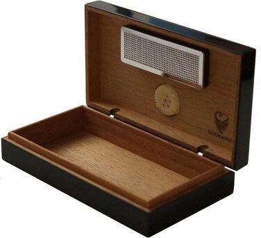 Міні-умісниці для сигар Germanus, чорний колір, з кедрової деревини, з брошюрою про умісниці