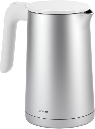 ZWILLING ENFINIGY Kettle with Stainless Steel Scale Filter & Overheat Protection, Cordless, 1850 Watts, 1.0 Liter, Silver