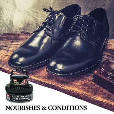 Moneysworth & Best Instant Shoe Shine Cream Kit with Applicator, Black, 50 ml