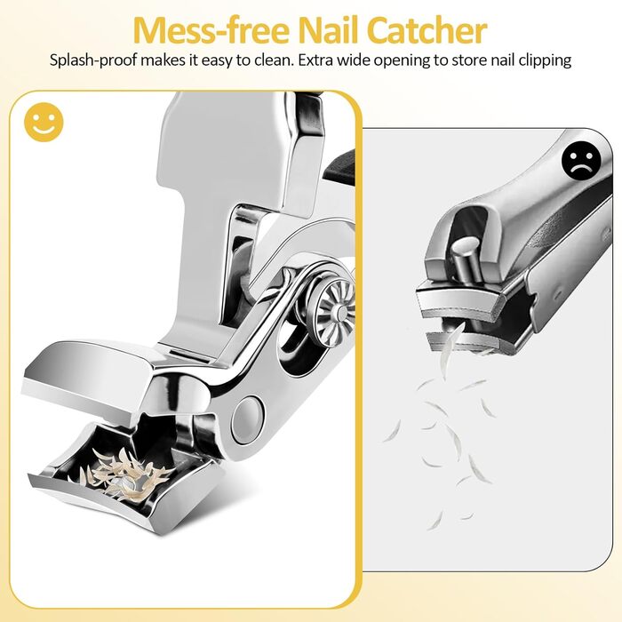 Кусачки для нігтів Nagel з ергономічною ручкою для педикюру, широка голівка, для літніх людей, преміум сталь для чоловіків та жінок