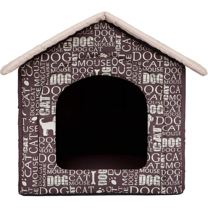 Будка для собак, лежанка для собак, хатинка для котів, лежанка для тварин XL - 60x55 см з написом XL - 60x55x60 см