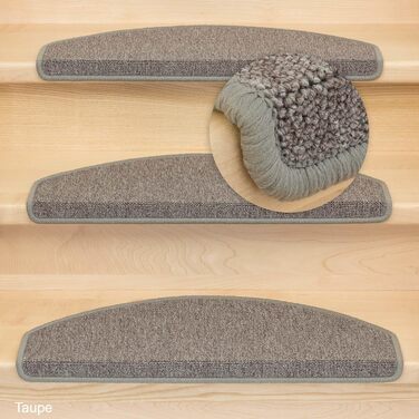 Kettelservice-Metzker Stair Treads/Carpet Rambo 15-Piece Value Set, 17 Colors (Taupe)