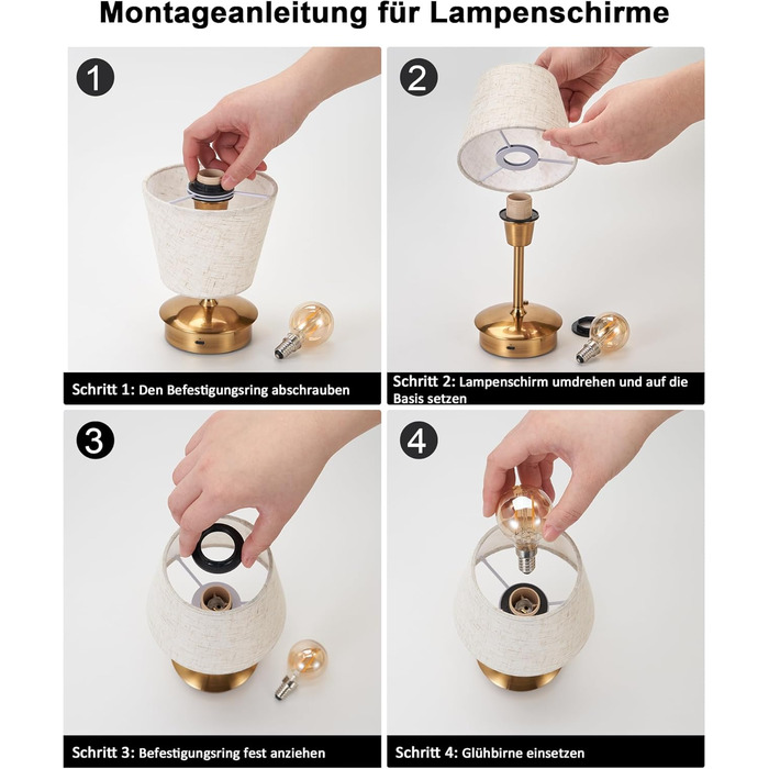 LED-лампа Egobasic настільна бездротова, 5200mAh, торкання, диммування, для дому та вулиці