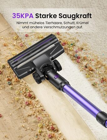 Бездротовий акумуляторний пилосос Vexilar V8PRO 6-в-1: для твердих поверхонь, килимів та шерсті тварин. 35KPa, 45 хв роботи.