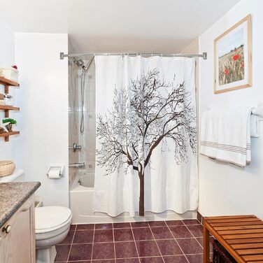 Регульована вигнута штанга для душу, широка, з нержавіючої сталі, для ванної кімнати, 106,7–182,9 см