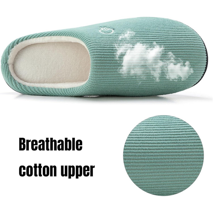 Тапочки зимові Mishansha для дому, чоловічі та жіночі, з меморі-піною, розмір 36-47, блакитні