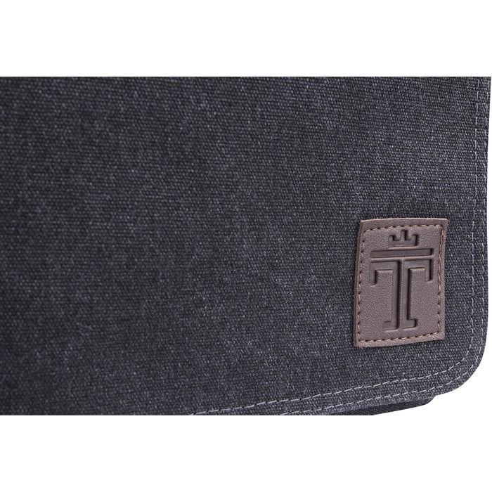 TRAVANDO Laptop Bag 14-16 Inch Laptop Bag Men's Shoulder Bag Canvas Sailcloth Messenger Bag Short Trip Bag Messenger Bag Men for Work School Leisure Notebook Bag (Black)