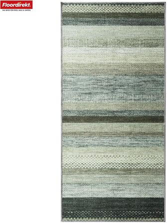 Килимок для кухні, прихожої та вітальні Floordirekt - килимок на замовлення, метр, килимок для прихожої, кухонний килимок, килимок для вітальні (80 x 450 см, Naxos - сіро-антрацитовий)