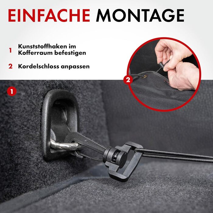 Захист вантажного простору Walser, універсальний захист бампера для собак, захист багажника для собак, килимок для багажника, захист країв багажника, килимок для захисту бампера для собак 80x64 см чорний