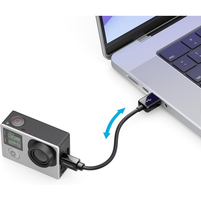 Кабель Micro USB deleyCON 0.15м для Android, смартфонів, планшетів, MP3 плеєрів, камер - Чорний