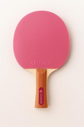 Набір для настільного тенісу Leijiaer: 4 преміум ракетки (2 сині, 2 рожеві), 8 м'ячів та сумка - професійні ракетки для гри в приміщенні та на вулиці, підійдуть дітям та дорослим