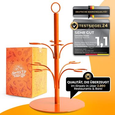 Стійка для коктейлів SpritzUpYourLife на 8 келихів - Aperol, Sarti Rosa, для вечірок та подарунків